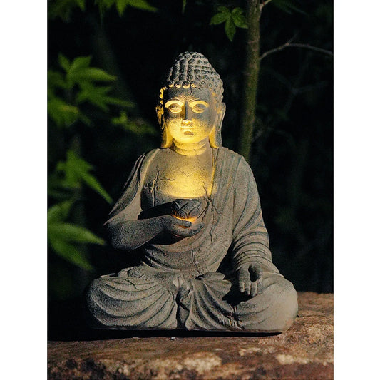 Solar Garden Buddha Sculpture