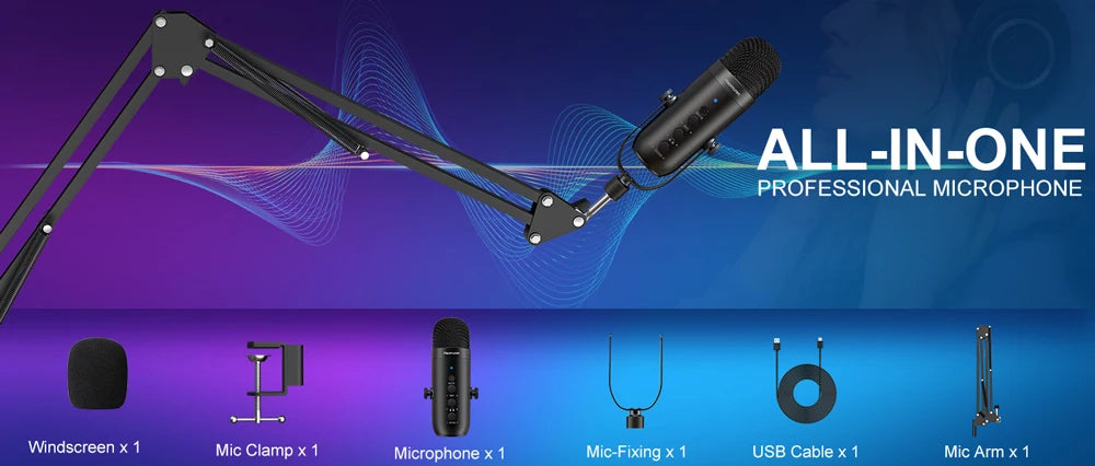 Professional Streaming & Podcast Studio Mic Kit