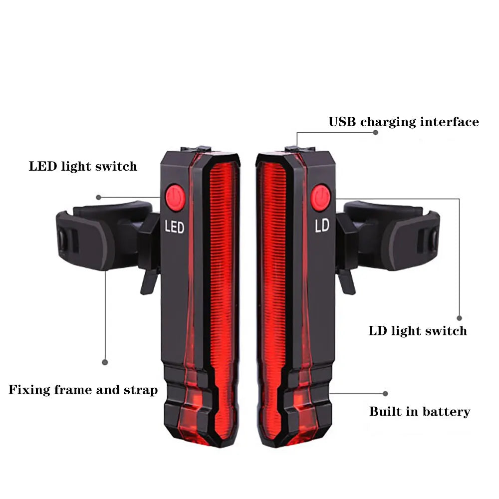 Waterproof Bike Rear Warning Light