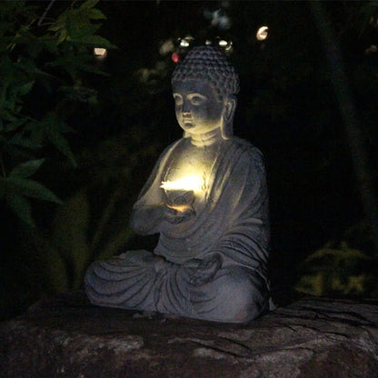 Solar Garden Buddha Sculpture