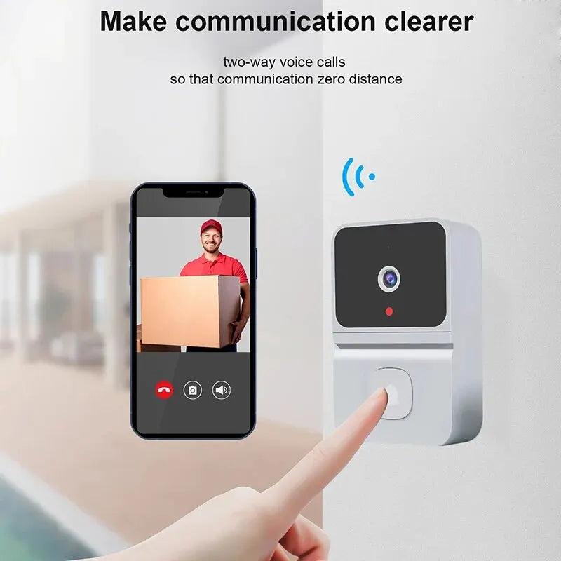 WIFI Security Camera Doorbell with Night Vision & Intercom