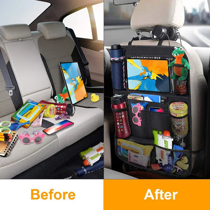 Car Back Seat Organiser with Touch Screen Tablet Holder