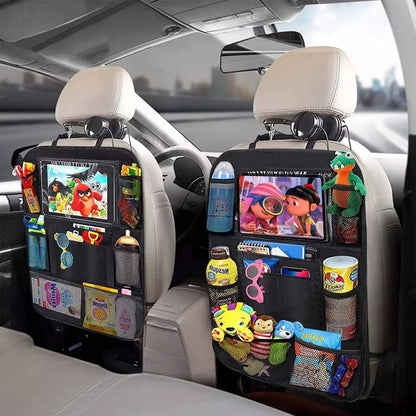 Car Back Seat Organiser with Touch Screen Tablet Holder