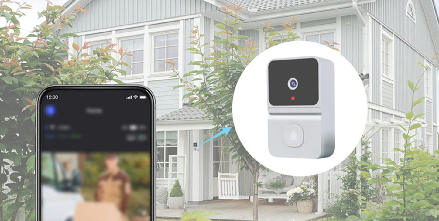 WIFI Security Camera Doorbell with Night Vision & Intercom